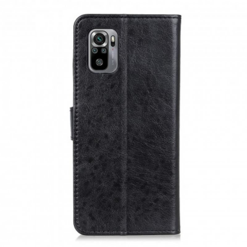 Capa Flip Para Xiaomi Redmi Note 10 / 10S Couro Sintético Texturizado