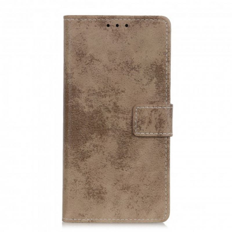 Capa Flip Para Xiaomi Redmi Note 10 / 10S Efeito Couro Vintage