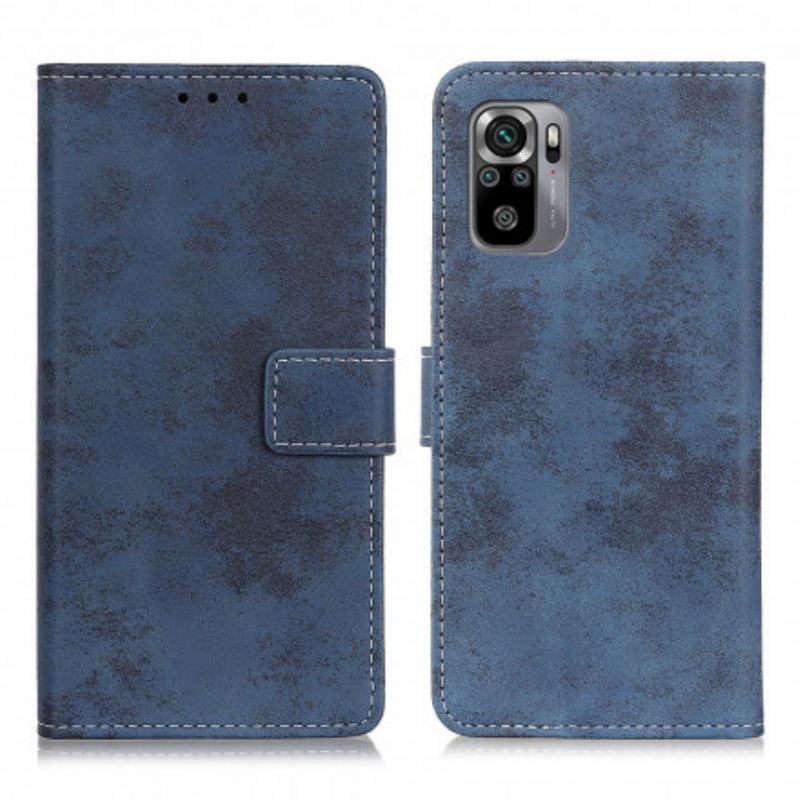 Capa Flip Para Xiaomi Redmi Note 10 / 10S Efeito Couro Vintage