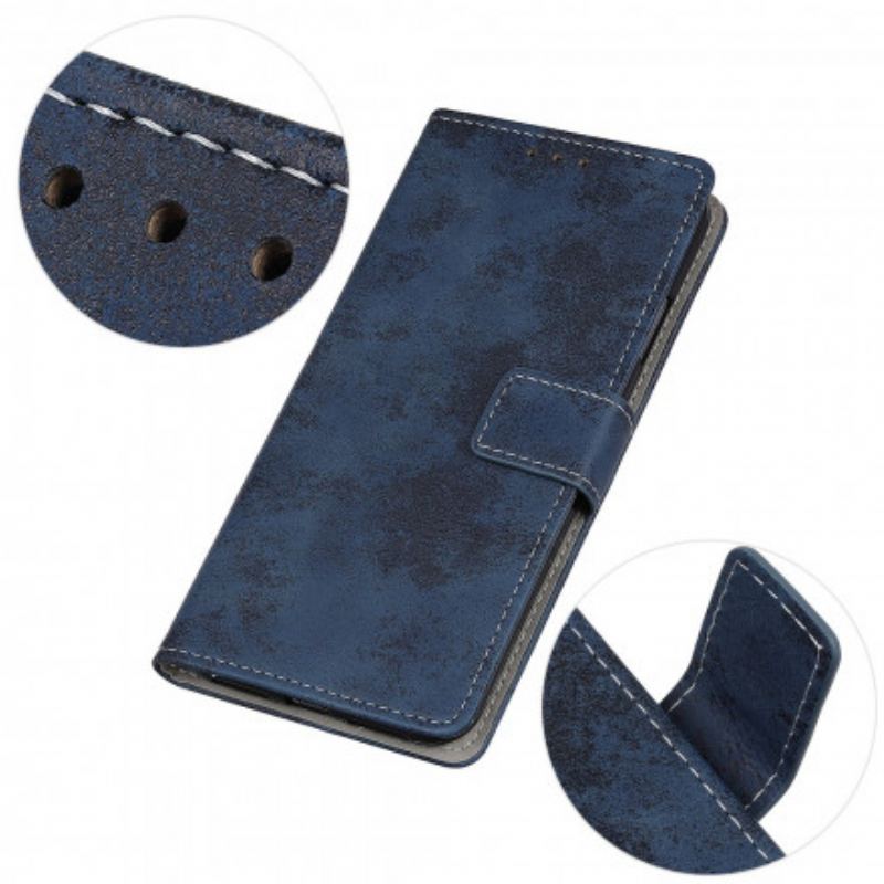 Capa Flip Para Xiaomi Redmi Note 10 / 10S Efeito Couro Vintage