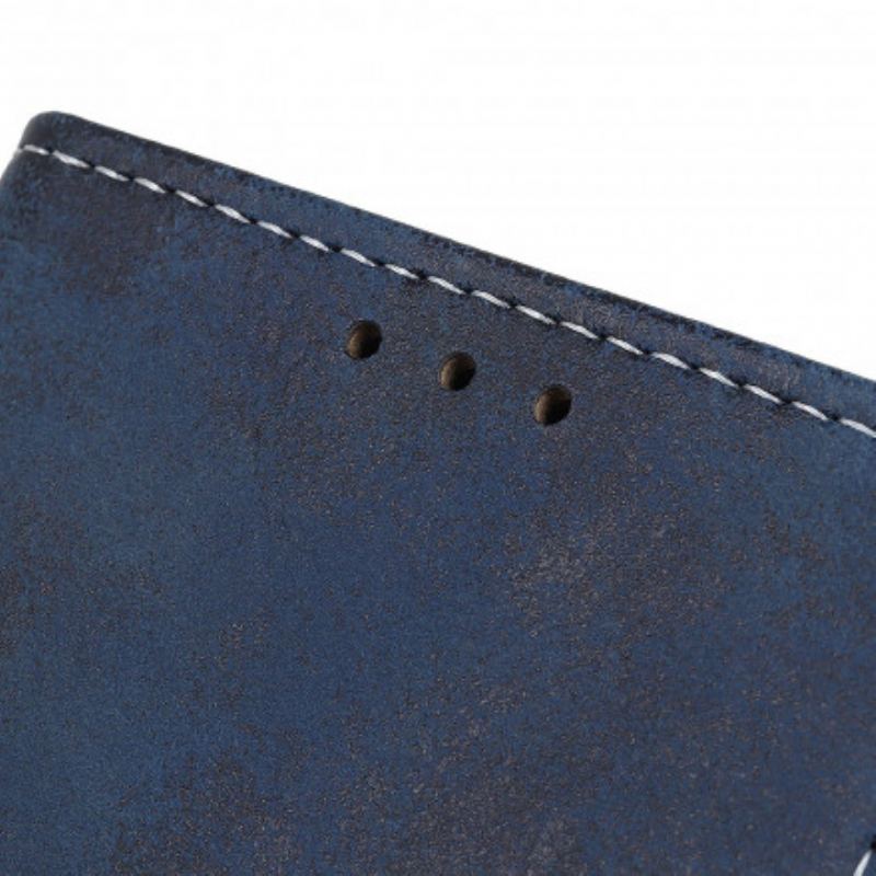 Capa Flip Para Xiaomi Redmi Note 10 / 10S Efeito Couro Vintage