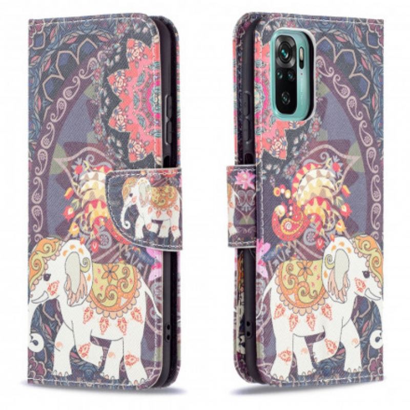 Capa Flip Para Xiaomi Redmi Note 10 / 10S Elefantes Indianos