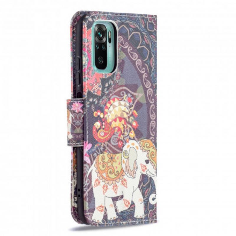 Capa Flip Para Xiaomi Redmi Note 10 / 10S Elefantes Indianos