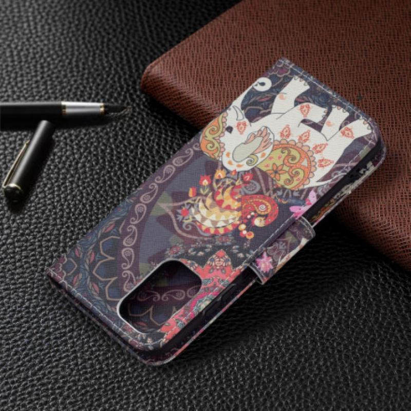 Capa Flip Para Xiaomi Redmi Note 10 / 10S Elefantes Indianos