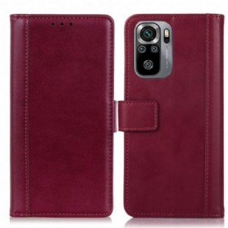 Capa Flip Para Xiaomi Redmi Note 10 / 10S Estilo Couro Dividido