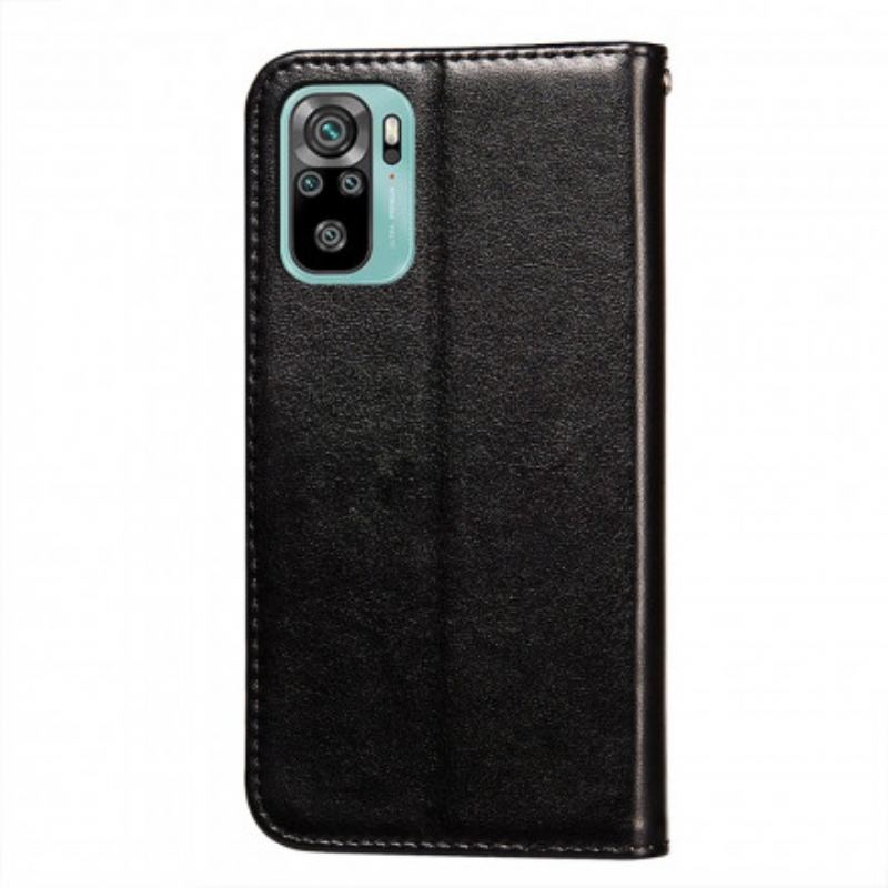 Capa Flip Para Xiaomi Redmi Note 10 / 10S Estilo De Couro Monocromático