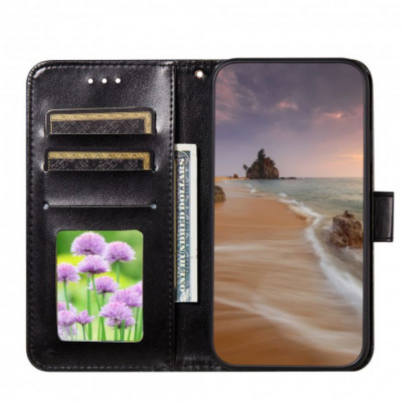 Capa Flip Para Xiaomi Redmi Note 10 / 10S Estilo De Couro Monocromático