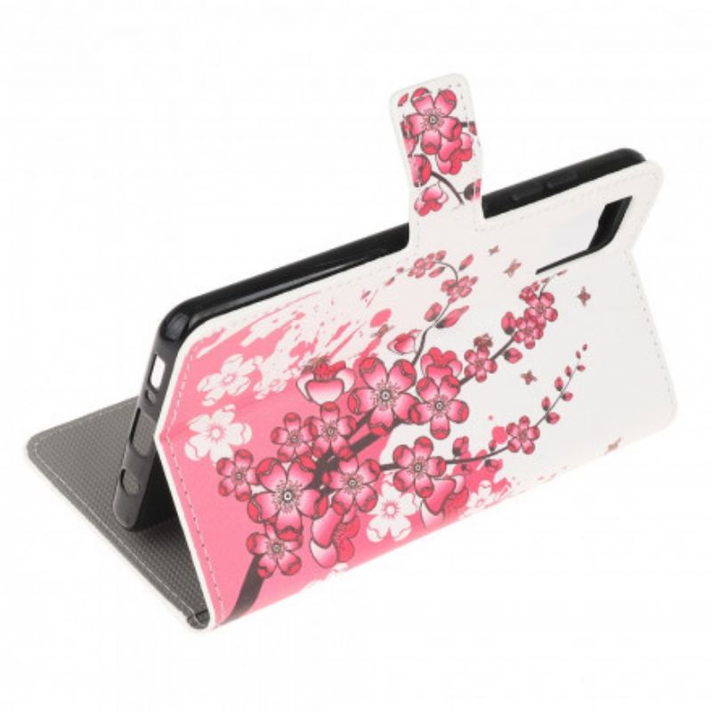 Capa Flip Para Xiaomi Redmi Note 10 / 10S Flores Tropicais