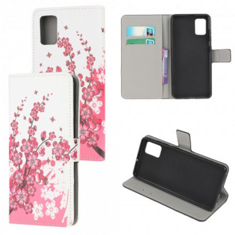 Capa Flip Para Xiaomi Redmi Note 10 / 10S Flores Tropicais