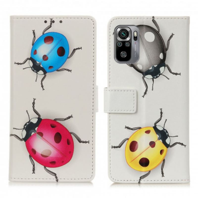 Capa Flip Para Xiaomi Redmi Note 10 / 10S Joaninhas