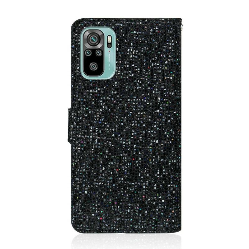 Capa Flip Para Xiaomi Redmi Note 10 / 10S Lantejoulas Design S