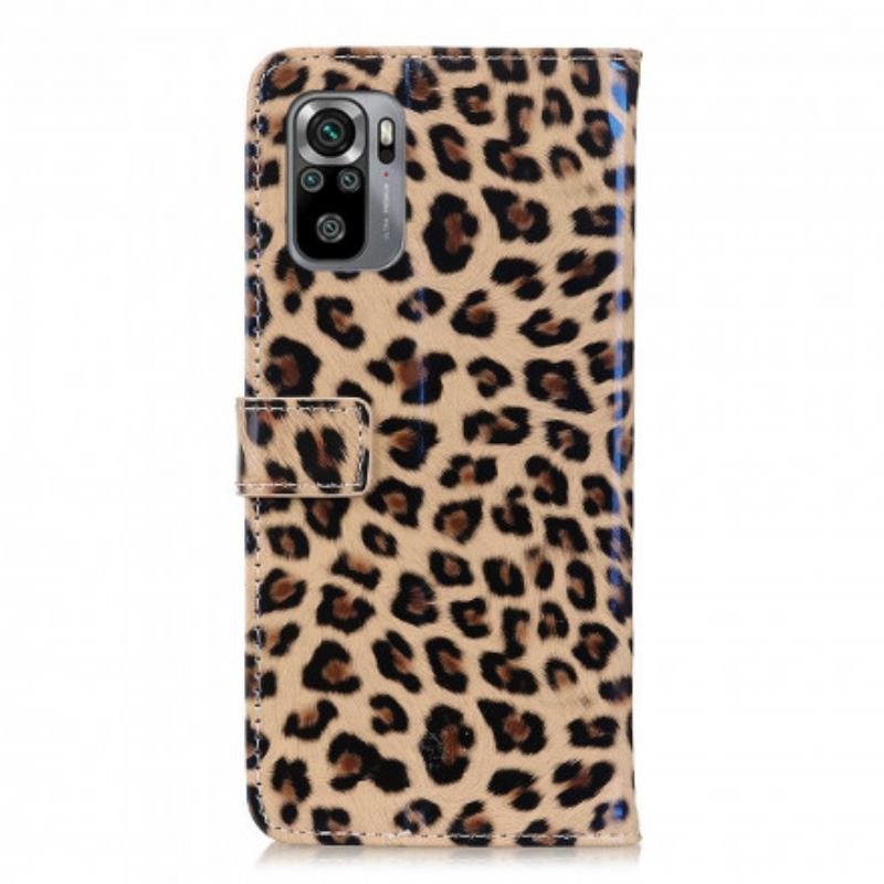 Capa Flip Para Xiaomi Redmi Note 10 / 10S Leopardo