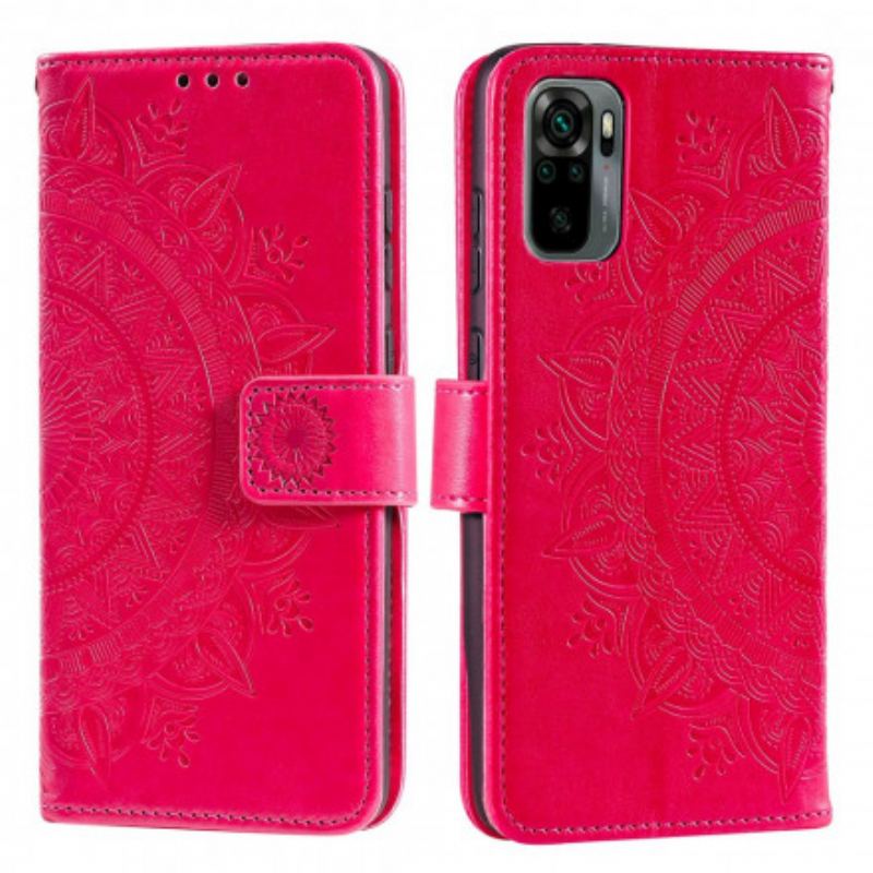 Capa Flip Para Xiaomi Redmi Note 10 / 10S Mandala Do Sol