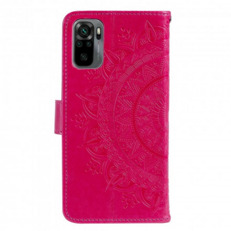 Capa Flip Para Xiaomi Redmi Note 10 / 10S Mandala Do Sol