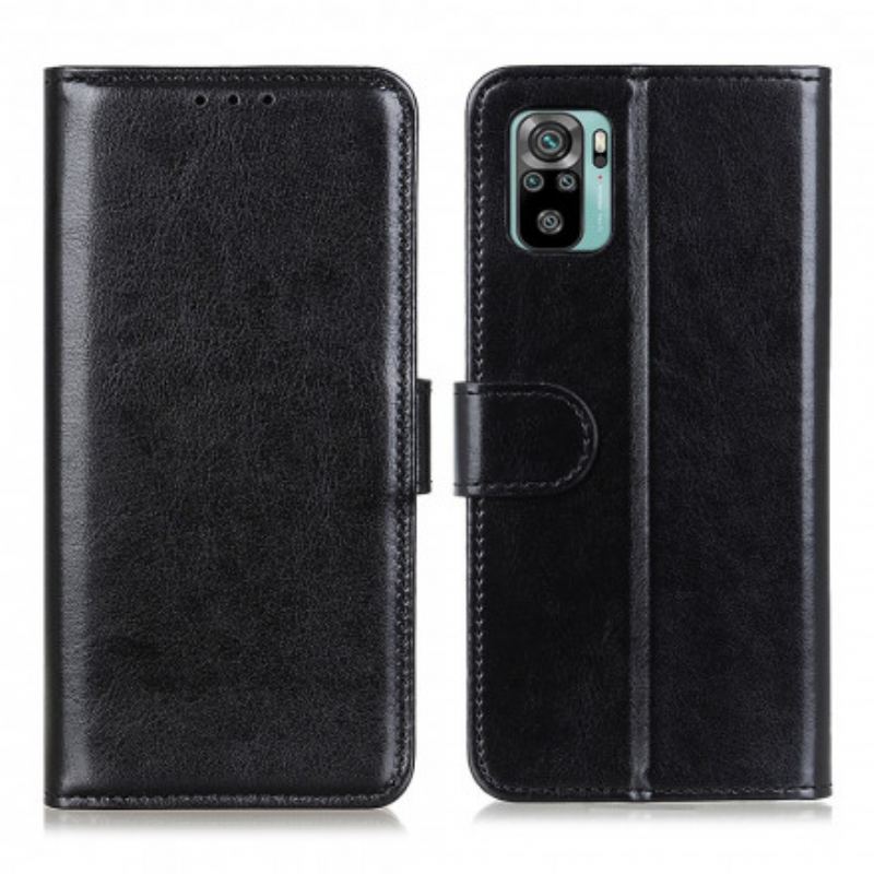 Capa Flip Para Xiaomi Redmi Note 10 / 10S Refinamento De Couro Sintético