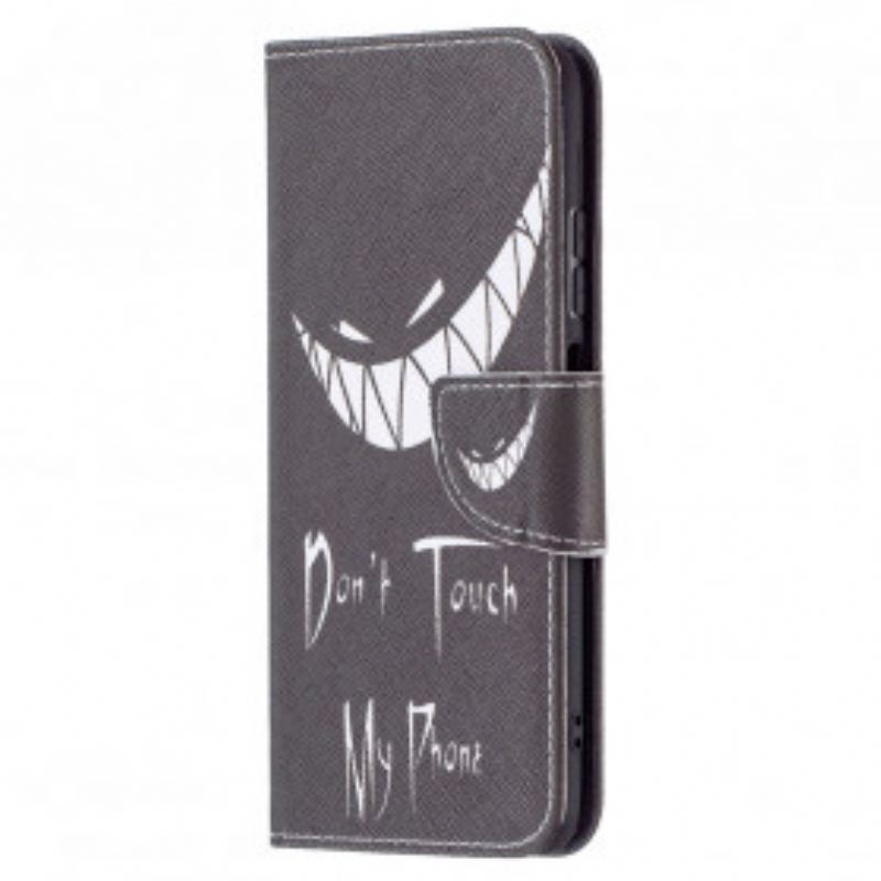 Capa Flip Para Xiaomi Redmi Note 10 / 10S Telefone Do Diabo