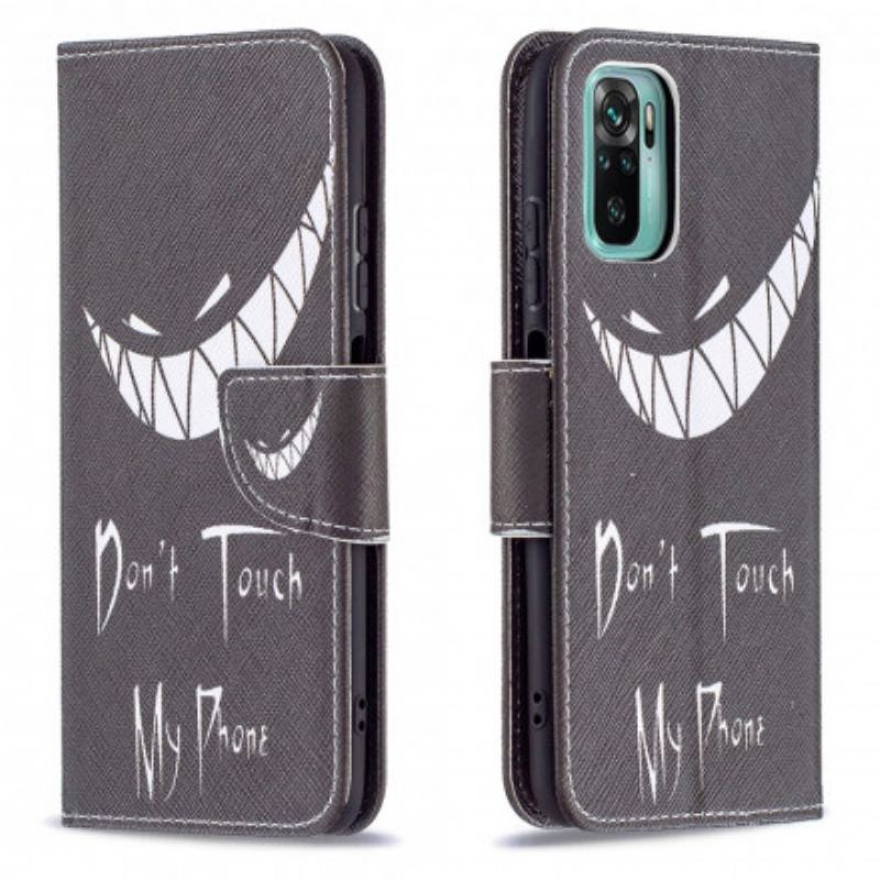 Capa Flip Para Xiaomi Redmi Note 10 / 10S Telefone Do Diabo