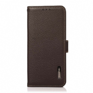 Capa Folio Para Xiaomi Redmi Note 10 / 10S Couro De Lichia Khazneh Rfid