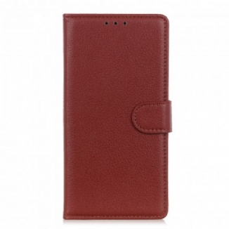 Capa Folio Para Xiaomi Redmi Note 10 / 10S Efeito Couro Lichia Premium