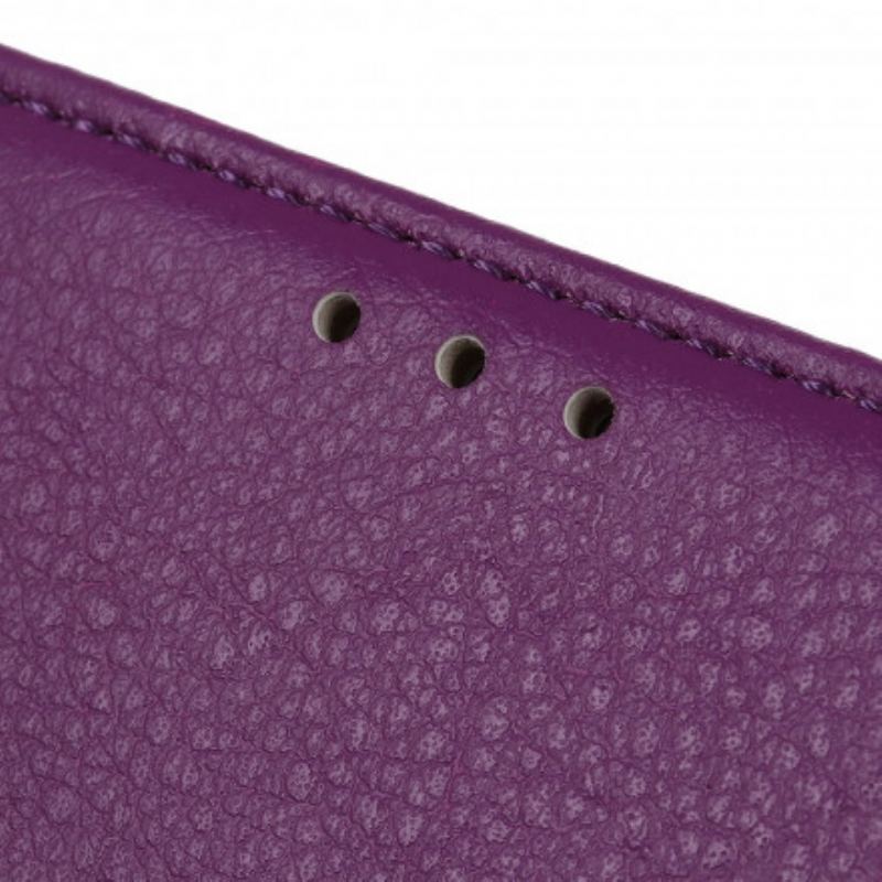 Capa Folio Para Xiaomi Redmi Note 10 / 10S Efeito Couro Lichia Premium