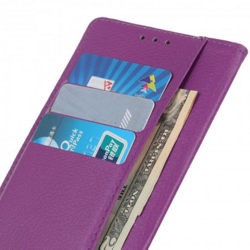 Capa Folio Para Xiaomi Redmi Note 10 / 10S Efeito Couro Lichia Premium