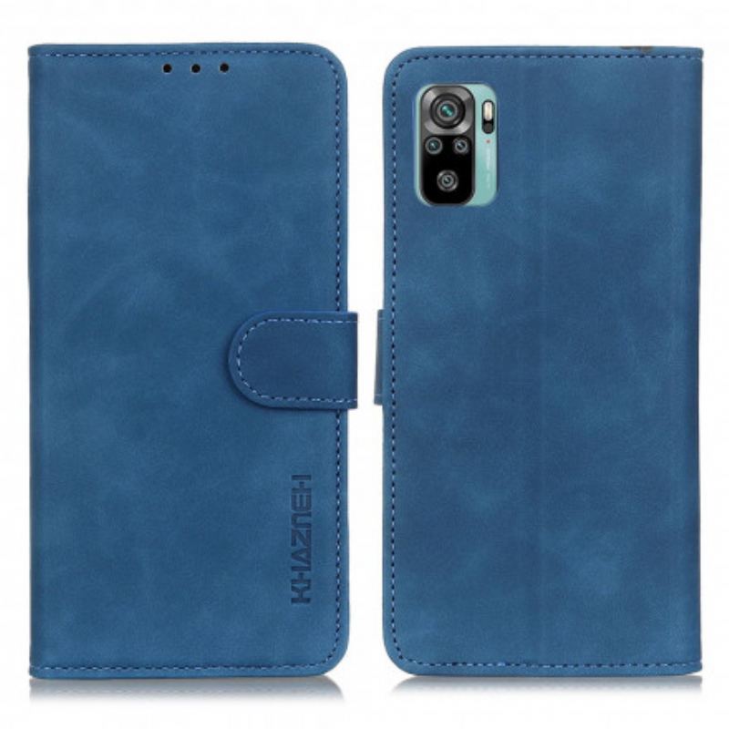 Capa Folio Para Xiaomi Redmi Note 10 / 10S Efeito Couro Vintage Khazneh