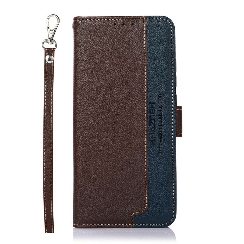 Capa Folio Para Xiaomi Redmi Note 10 / 10S Estilo Lichia Rfid Khazneh