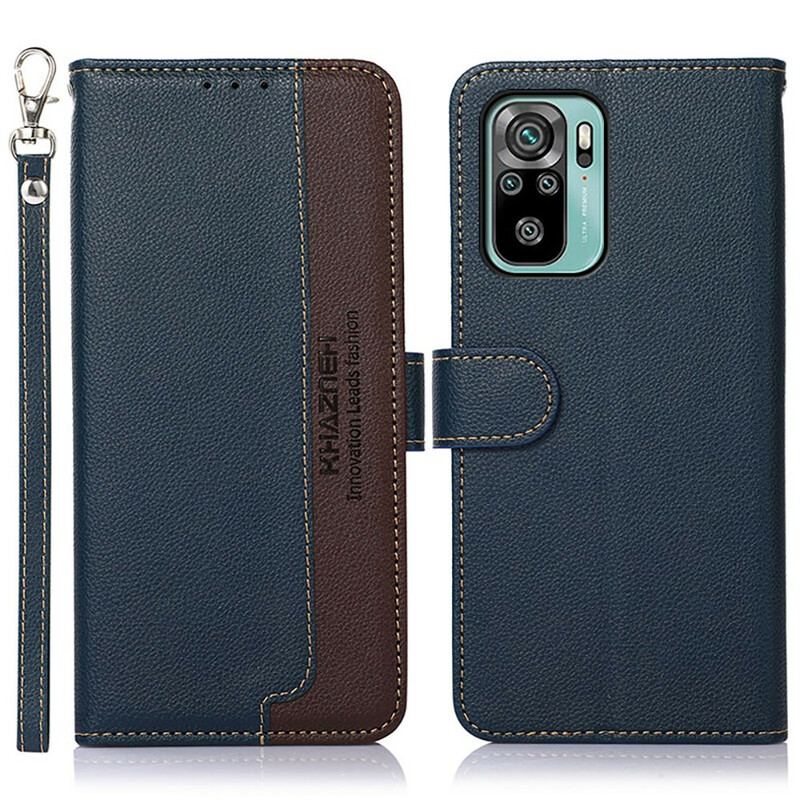 Capa Folio Para Xiaomi Redmi Note 10 / 10S Estilo Lichia Rfid Khazneh