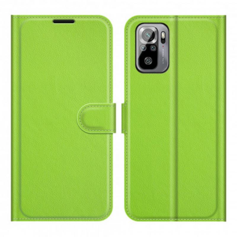 Capa Folio Para Xiaomi Redmi Note 10 / 10S Fecho Magnético Estilo Couro