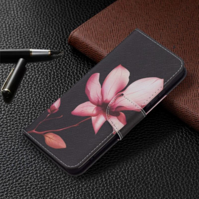 Capa Folio Para Xiaomi Redmi Note 10 / 10S Flor Rosa