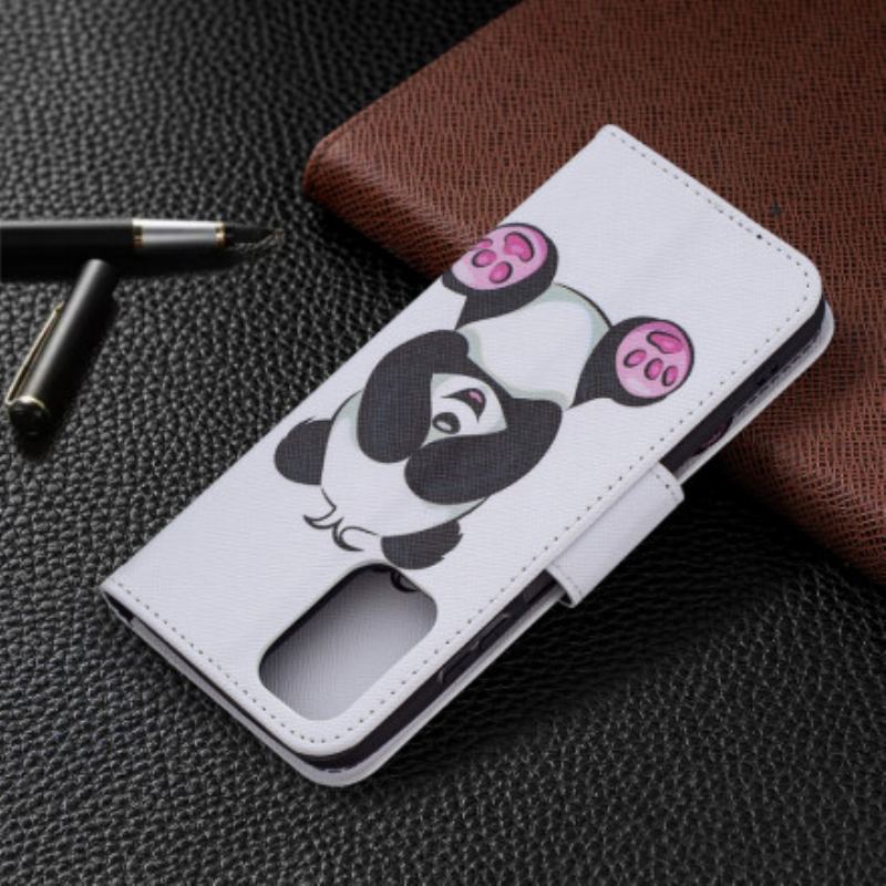 Capa Folio Para Xiaomi Redmi Note 10 / 10S Panda Divertido