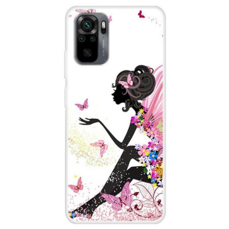 Capa Para Xiaomi Redmi Note 10 / 10S Dama Borboleta