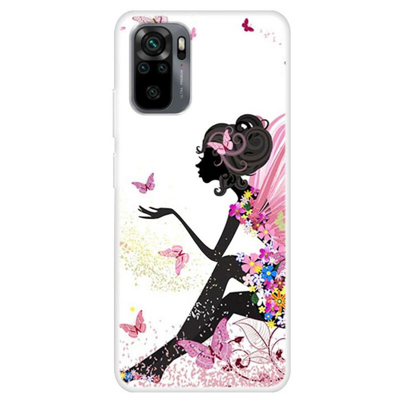 Capa Para Xiaomi Redmi Note 10 / 10S Dama Borboleta