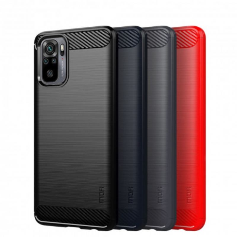 Capa Para Xiaomi Redmi Note 10 / 10S Fibra De Carbono Mofi Escovada