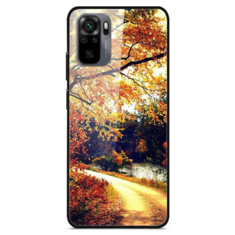 Capa Para Xiaomi Redmi Note 10 / 10S Floresta De Vidro Temperado