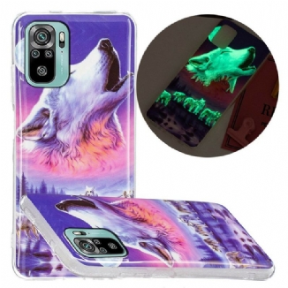 Capa Para Xiaomi Redmi Note 10 / 10S Fluorescente Wolf Series