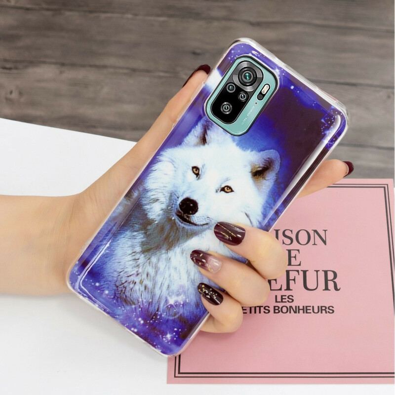 Capa Para Xiaomi Redmi Note 10 / 10S Fluorescente Wolf Series