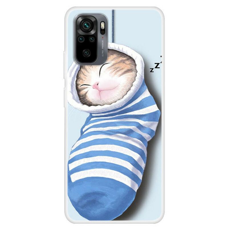 Capa Para Xiaomi Redmi Note 10 / 10S Gatinho Dormindo