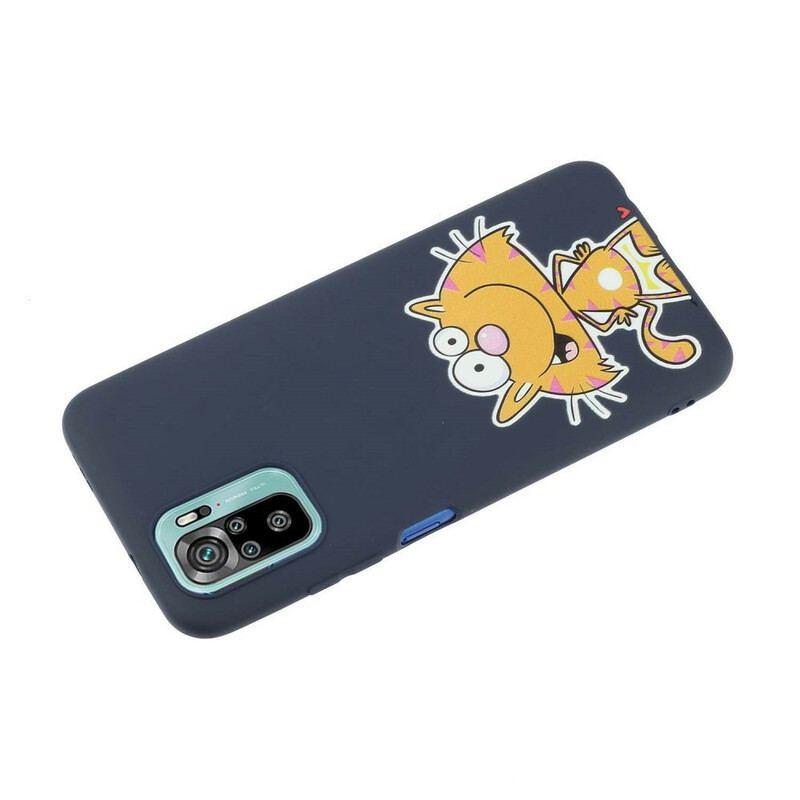 Capa Para Xiaomi Redmi Note 10 / 10S Gato Com Beijo De Cordão