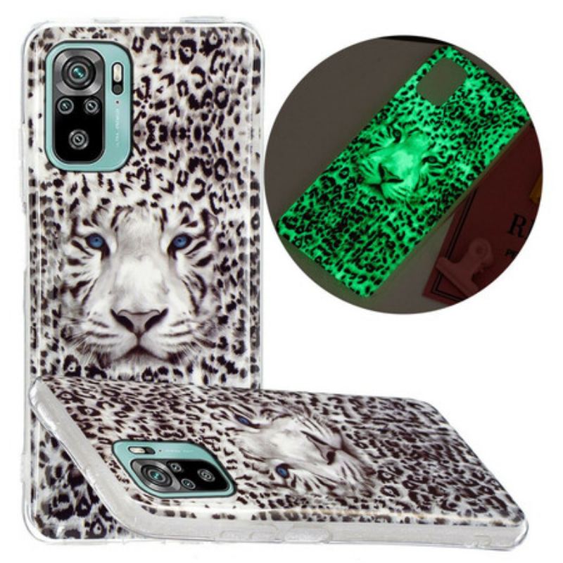 Capa Para Xiaomi Redmi Note 10 / 10S Leopardo Fluorescente