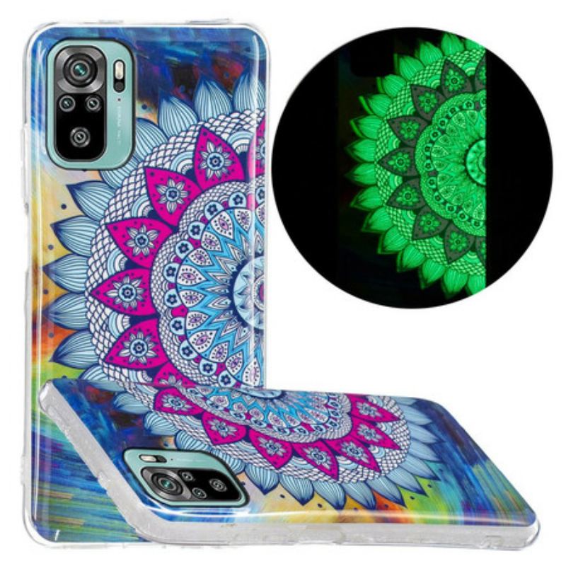 Capa Para Xiaomi Redmi Note 10 / 10S Mandala Colorida Fluorescente