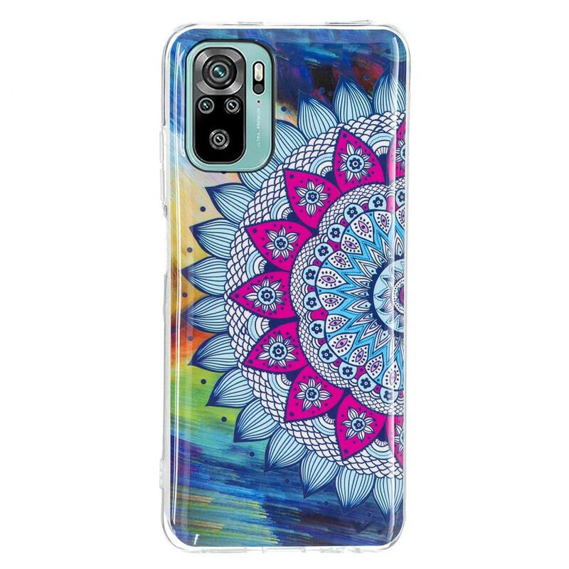 Capa Para Xiaomi Redmi Note 10 / 10S Mandala Colorida Fluorescente