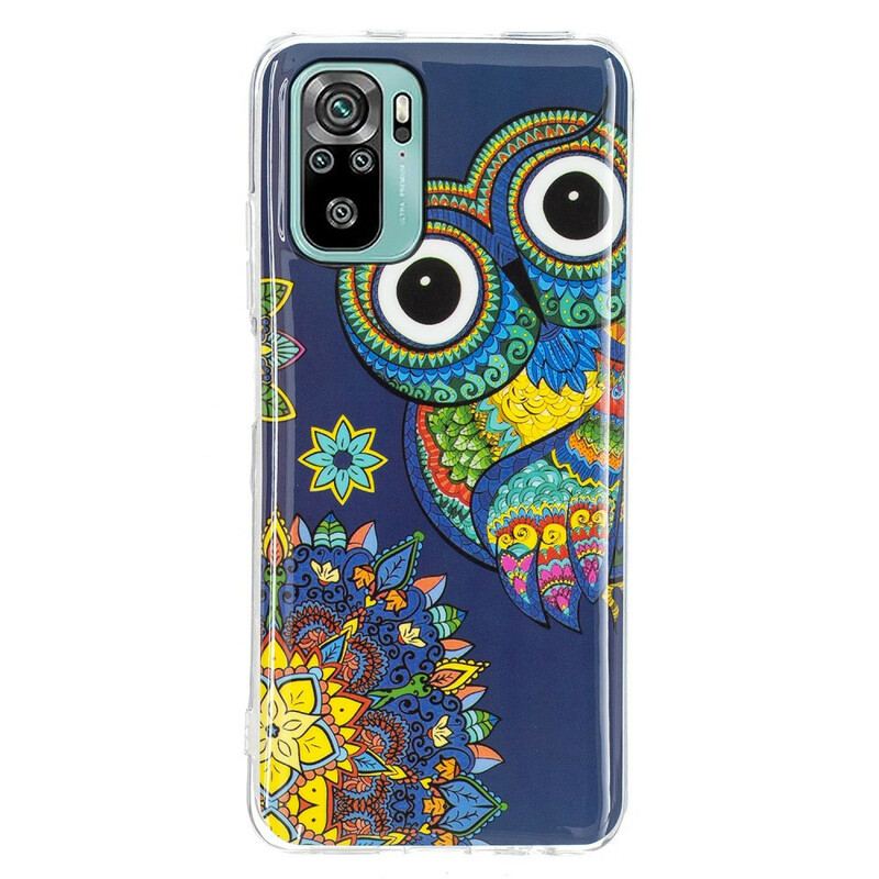 Capa Para Xiaomi Redmi Note 10 / 10S Mandala Coruja Fluorescente