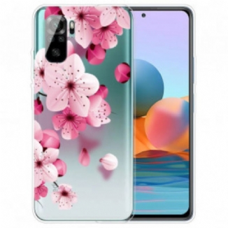 Capa Para Xiaomi Redmi Note 10 / 10S Pequenas Flores Cor De Rosa