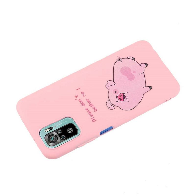 Capa Para Xiaomi Redmi Note 10 / 10S Porco Com Beijo De Cordão