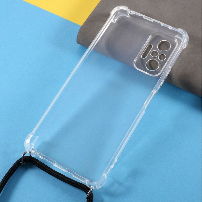 Capa Para Xiaomi Redmi Note 10 / 10S Transparente Com Cordão