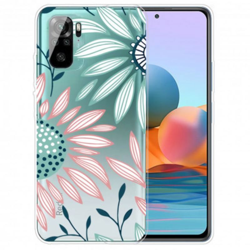 Capa Para Xiaomi Redmi Note 10 / 10S Uma Flor Transparente