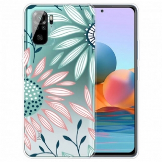 Capa Para Xiaomi Redmi Note 10 / 10S Uma Flor Transparente