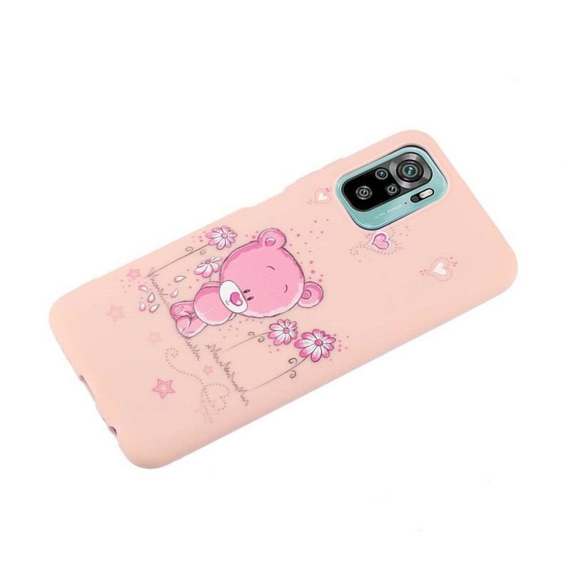 Capa Para Xiaomi Redmi Note 10 / 10S Urso Com Cordão