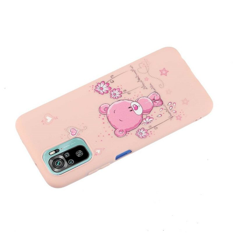 Capa Para Xiaomi Redmi Note 10 / 10S Urso Com Cordão